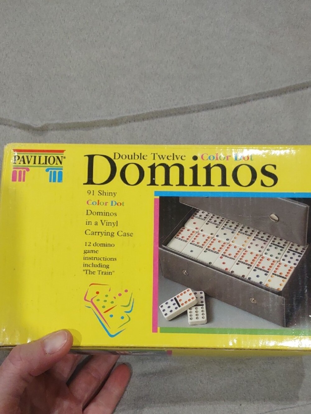 Double Twelve Color Dot Dominos In A Case - Picture 4 of 7